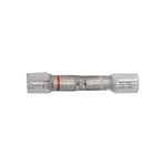 #24-22 Clear with White & Red Stripe Step-Down Butt Connector Crystal Stepdown 24-22 Awg To 22-18 Awg, 24-22 to 22-18 Gauge