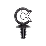 6.6mm Black Nylon C-Clip with Tree Mount Retainer