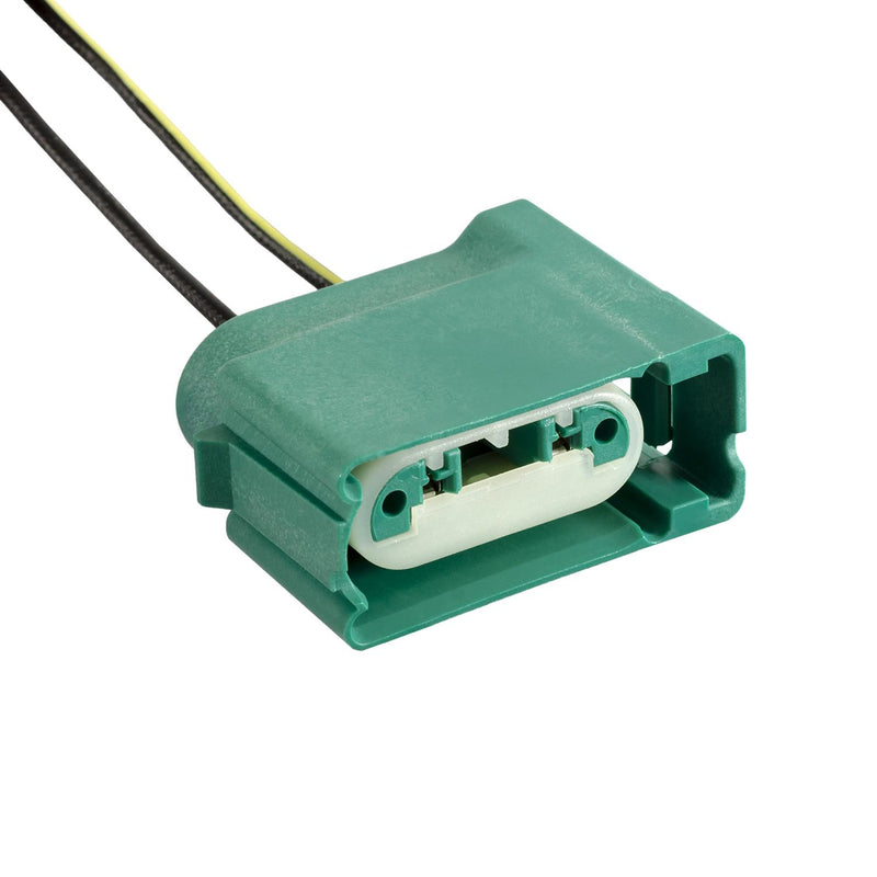 Green Housing Straight Lamp Socket Base Harness Connector, 18 Gauge