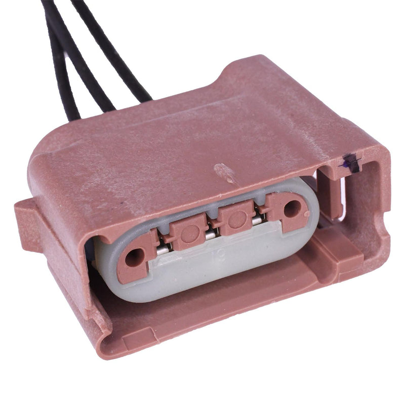 Brown Housing Straight Lamp Socket Base Harness Connector, 18 Gauge