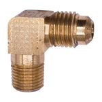 1/8" Brass Sae 45 Degree Flare Male Adapter Elbow Npt Threads, 1/4"