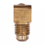 1/8" Brass Sae 45 Degree Flare Male Adapter Elbow Npt Threads, 1/4"