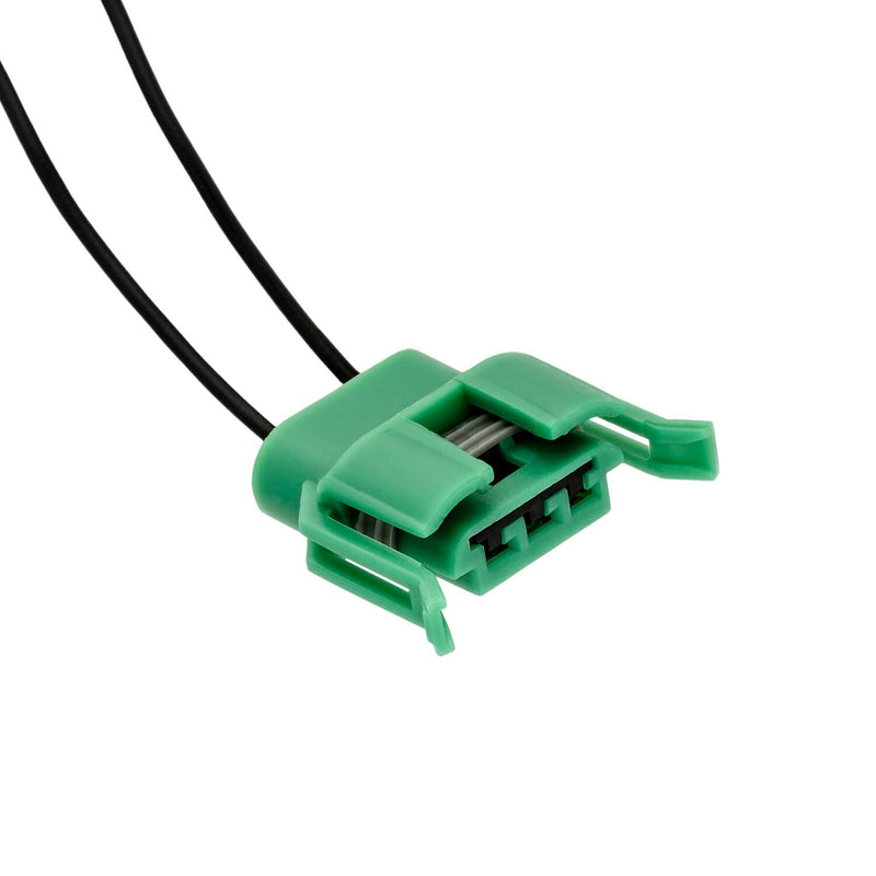 Green Housing Straight Lamp Socket Base Harness Connector, 18 Gauge