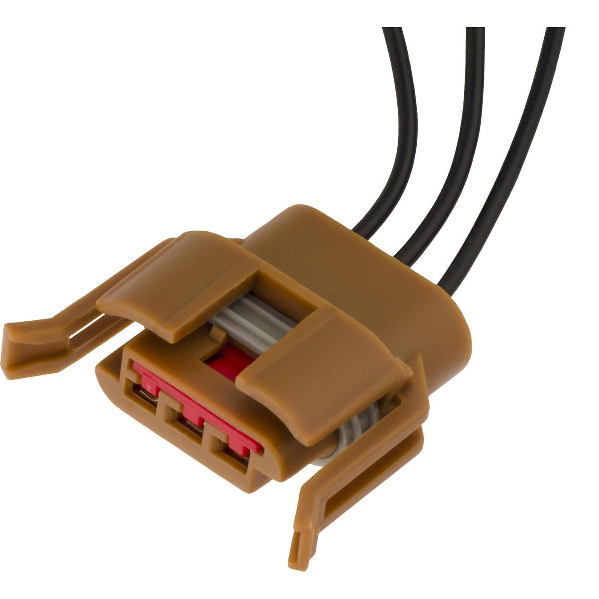 Brown Housing Straight Lamp Socket Base Harness Connector, 18 Gauge