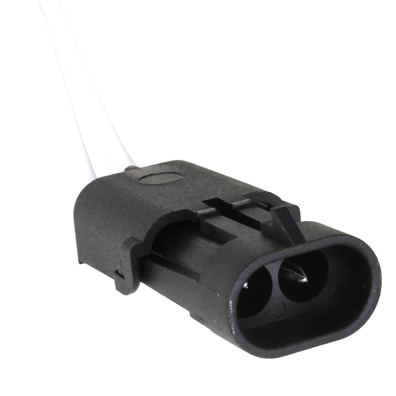 Weather Pack In-Line 2-Way Shroud Harness Connector, 16 Gauge