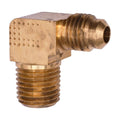 1/4" NPT Brass Sae 45 Degree Flare Male Adapter Elbow Npt Threads, To Pipe-90 Degree Elbow, Male