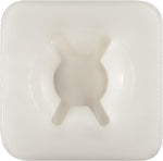 7.2mmx14mm White Nylon Cowl Vent Nut, 9.5mmx9.5mm Head