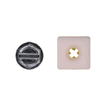 #14x3/4" Slotted Hex Head Flange Washer License Plate Screw & Nut Kit, Type A/AB, 1/2" Washer, Zinc, 0.600" Head Size
