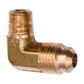 1/8" Brass Sae 45 Degree Flare Male Adapter Elbow Npt Threads, 5/16"