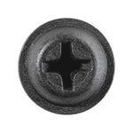 #8x1-1/4" Phillips Truss Head Flat Washer Tapping Screw, Type A/AB, Black E-Coat