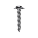 #10x1-1/4" Phillips Oval Head SEMS Tapping Screw Countersunk Washer, Type A/AB, Chrome