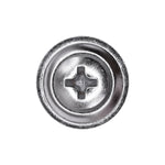 #10x1-1/4" Phillips Oval Head SEMS Tapping Screw Countersunk Washer, Type A/AB, Chrome
