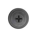 10mmx25mm Black Nylon Screw-Type Front & Rear Bumper Retainer with Closed End, 20mm Head