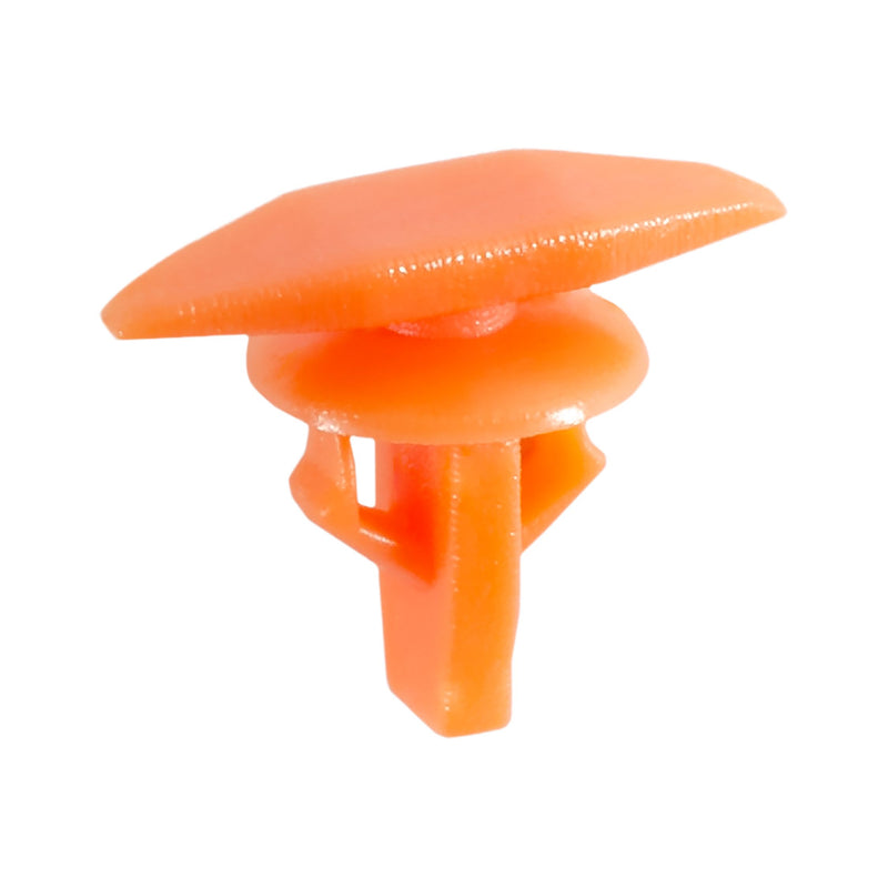 6mmx8mm Orange Nylon Double Head Weatherstrip Christmas Tree Retainer, 7mm Head