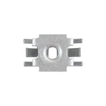 M6-1.0 Silver Door Panel Extruded Nut, Panel 0.7mm-1.5mm, Zinc