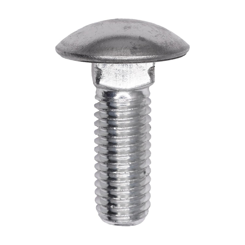 1/2"-13x1-1/2" Round Head Rd Bumper Bolt withStainless Steel Cap, Zinc