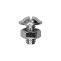 1/4"-20x9/16" Slotted Truss Head Round Washer License Plate Screw with Hex Nut, 1/2" Washer, Zinc