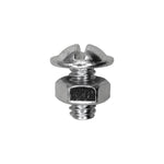 1/4"-20x9/16" Slotted Truss Head Round Washer License Plate Screw with Hex Nut, 1/2" Washer, Zinc