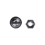 1/4"-20x9/16" Slotted Truss Head Round Washer License Plate Screw with Hex Nut, 1/2" Washer, Zinc