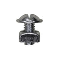 1/4"-20x9/16" Slotted Truss Head Round Washer License Plate Screw with Square Nut, 1/2" Washer, Zinc