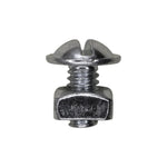 1/4"-20x9/16" Slotted Truss Head Round Washer License Plate Screw with Square Nut, 1/2" Washer, Zinc