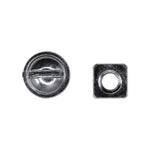 1/4"-20x9/16" Slotted Truss Head Round Washer License Plate Screw with Square Nut, 1/2" Washer, Zinc