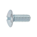 1/4"-20x5/8" Slotted Truss Head License Plate Screw, Zinc