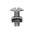 1/4"-20x9/16" Slotted Truss Head License Plate Screw with Square Nut, Zinc