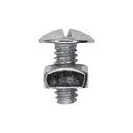 1/4"-20x9/16" Slotted Truss Head License Plate Screw with Square Nut, Zinc