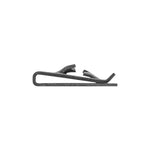 #8 Spring Type U-Nut Screw, Panel 0.045-0.062", Black, 0.437" Overall Width, 0.320" Ctr Hole Edge