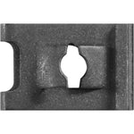 #8 Spring Type U-Nut Screw, Panel 0.045-0.062", Black, 0.437" Overall Width, 0.320" Ctr Hole Edge