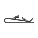 #8 Spring Type U-Nut Screw, Panel 0.045-0.062", Black, 0.437" Overall Width, 0.320" Ctr Hole Edge