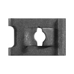 #8 Spring Type U-Nut Screw, Panel 0.045-0.062", Black, 0.437" Overall Width, 0.320" Ctr Hole Edge