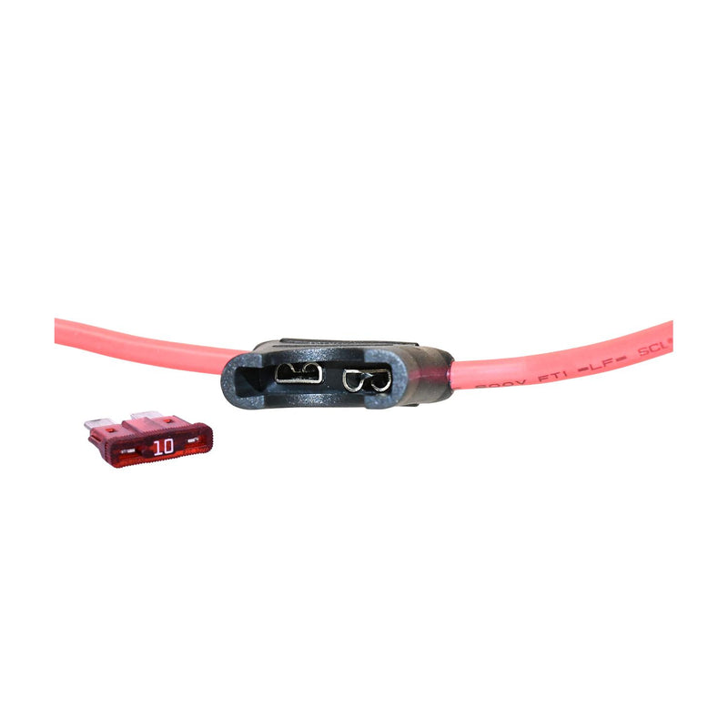 4-1/2" ATC/ATO Fuse Holder Moulded In-Line Ato/Atc 10Amp, 12 Gauge