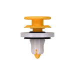 9mmx26mm Yellow & White Nylon Retainer & Grommet Set Door Panel, 19.5mm Head
