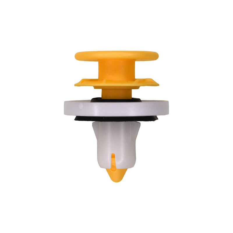 9mmx26mm Yellow & White Nylon Retainer & Grommet Set Door Panel, 19.5mm Head