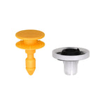 9mmx26mm Yellow & White Nylon Retainer & Grommet Set Door Panel, 19.5mm Head
