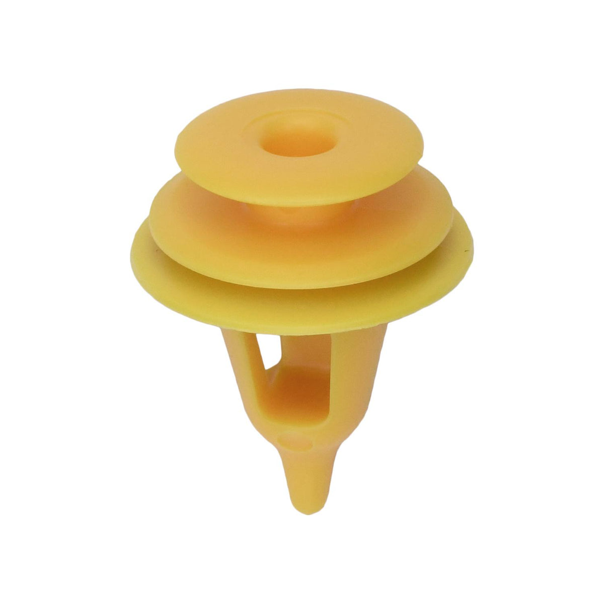 9mmx17mm Yellow Nylon Triple Head Door Trim Panel & Back Panel Lower Garnish Christmas Tree Retainer, 18mm Head