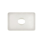 M4.2 White Nylon Front Fender Flare Screw Grommet, 7mmx13mm Slot Square Hole, 10mmx15mm Head