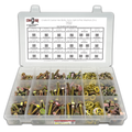 Grade 8 Hex Cap Screws, Grade 8 Hex Nuts, Grade 8 SAE Flat Washers, Grade 8 Lock Washers - Zinc & Yellow Plated - 465 PCS