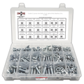 Assortment Kit #582 (465Pcs.) - Grade 5 Hex Cap Screws, Nuts, Washers Zinc w/ 18 Plastic Bin