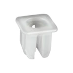 7mm Squarex8mm White Nylon Amc License Plate Nut, 9.5mm Head