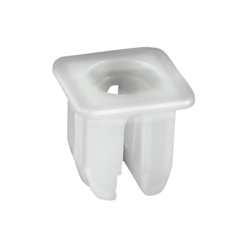 7mm Squarex8mm White Nylon Amc License Plate Nut, 9.5mm Head