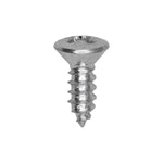 #8x1/2" Phillips Oval Head Tapping Screw, Type A/AB, Zinc, Standard