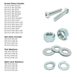 Assortment Kit #594 (1691Pcs.) - Phillips Pan Head Machine Screws Assortment - Zinc & Clear