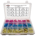 Assortment Kit #598 (362Pcs.) Heat Shrink Electrical Terminals w/ 18 Hole Plastic Bin