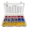 Assortment Kit #599 (362Pcs.) PVC/Vinyl Electrical Terminals w/ 18 Hole Plastic Bin