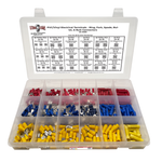 Assortment Kit #599 (362Pcs.) PVC/Vinyl Electrical Terminals w/ 18 Hole Plastic Bin