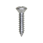 #8x3/4" Phillips Oval Head Tapping Screw, Type A/AB, Zinc, Standard