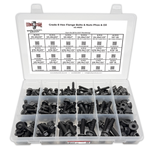 Assortment Kit #600 (212Pcs.) Grade 8 Flange Bolt & Nut Assortment Kit Flange Screws Black Phos